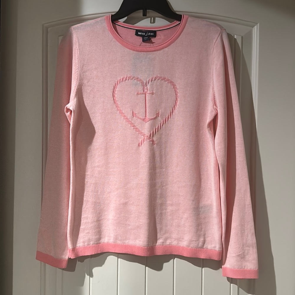 🌸NEW NAUTICA PINK SWEATER WOMEN’S Size SMALL WITH TAGS.